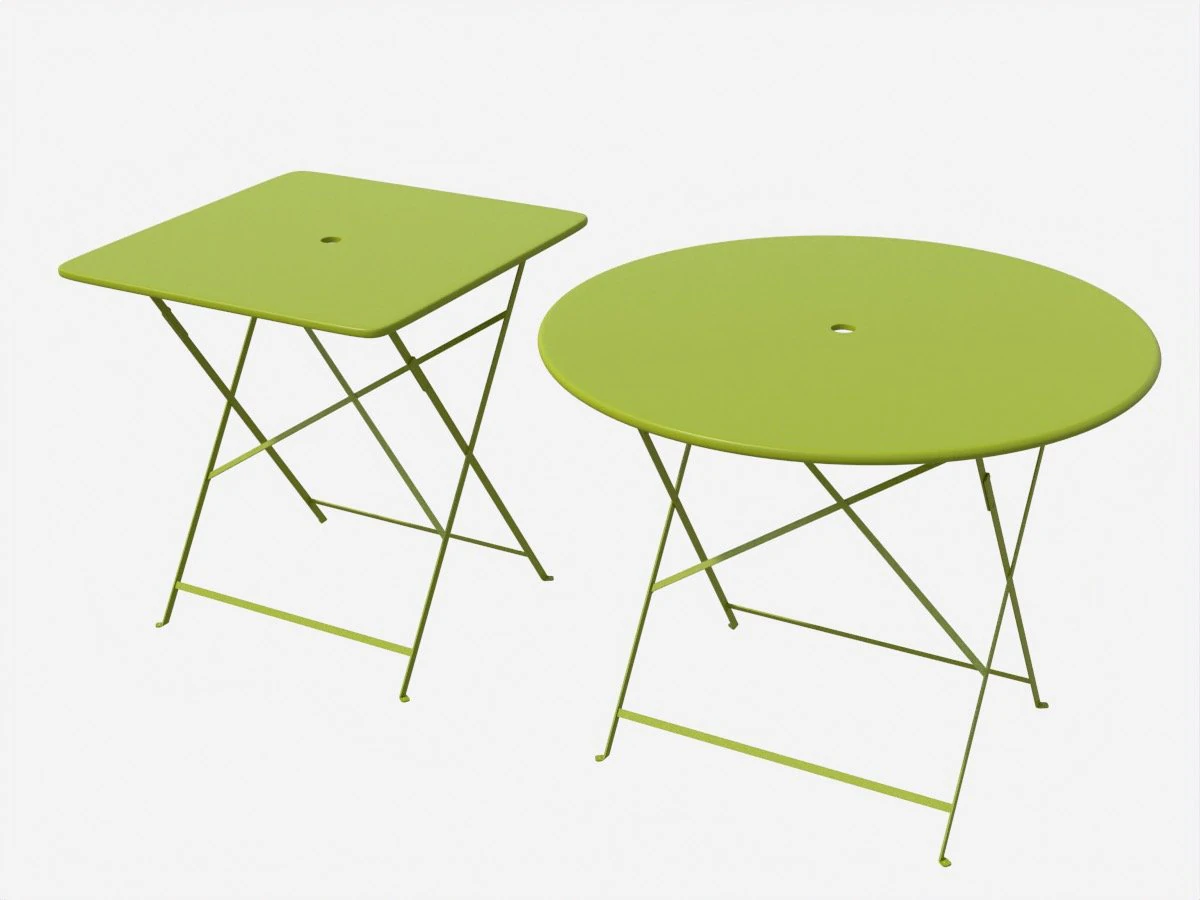 bistrot metal tables 3D Model .c4d .max .obj .3ds .fbx .stl .blend 