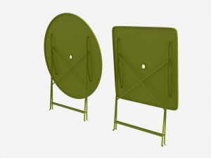 bistrot metal tables 3D 모델