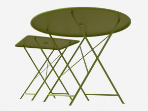 bistrot metal tables 3D 모델