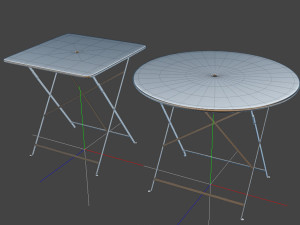 bistrot metal tables 3D 모델