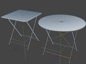 bistrot metal tables 3D Model