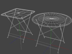 bistrot metal tables 3D 모델