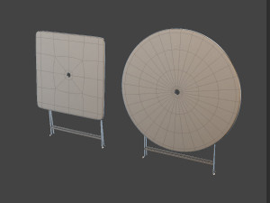 bistrot metal tables 3D 모델