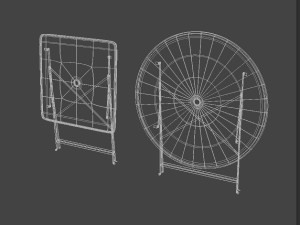 bistrot metal tables 3D 모델