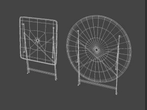 bistrot metal tables 3D Model