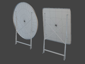 bistrot metal tables 3D 모델