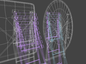 bistrot metal tables and chairs 3D Model