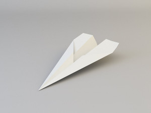 paper rocket origami 3D Model
