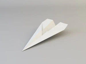 paper rocket origami 3D Model
