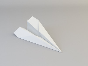 paper rocket origami 3D Model