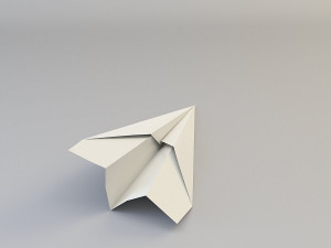 paper rocket origami 3D Model