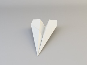 paper rocket origami 3D Model