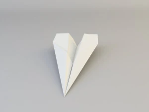 paper rocket origami 3D Model