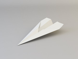 paper rocket origami 3D Model