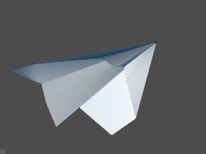 paper rocket origami 3D Model