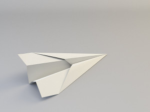 paper rocket origami 3D Model