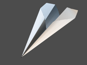 paper rocket origami 3D Model
