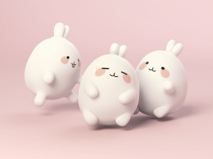 Bunny kawaii Modèle 3D