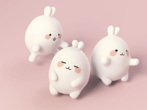 Bunny kawaii 3D 모델