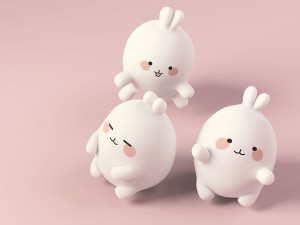 Bunny kawaii 3D 모델