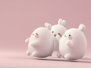 Bunny kawaii 3D 모델