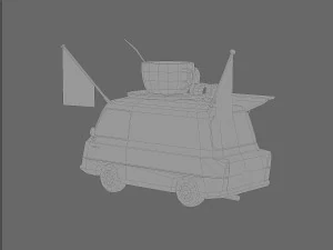 Foodtruck Coffee Low Poly 3D Model