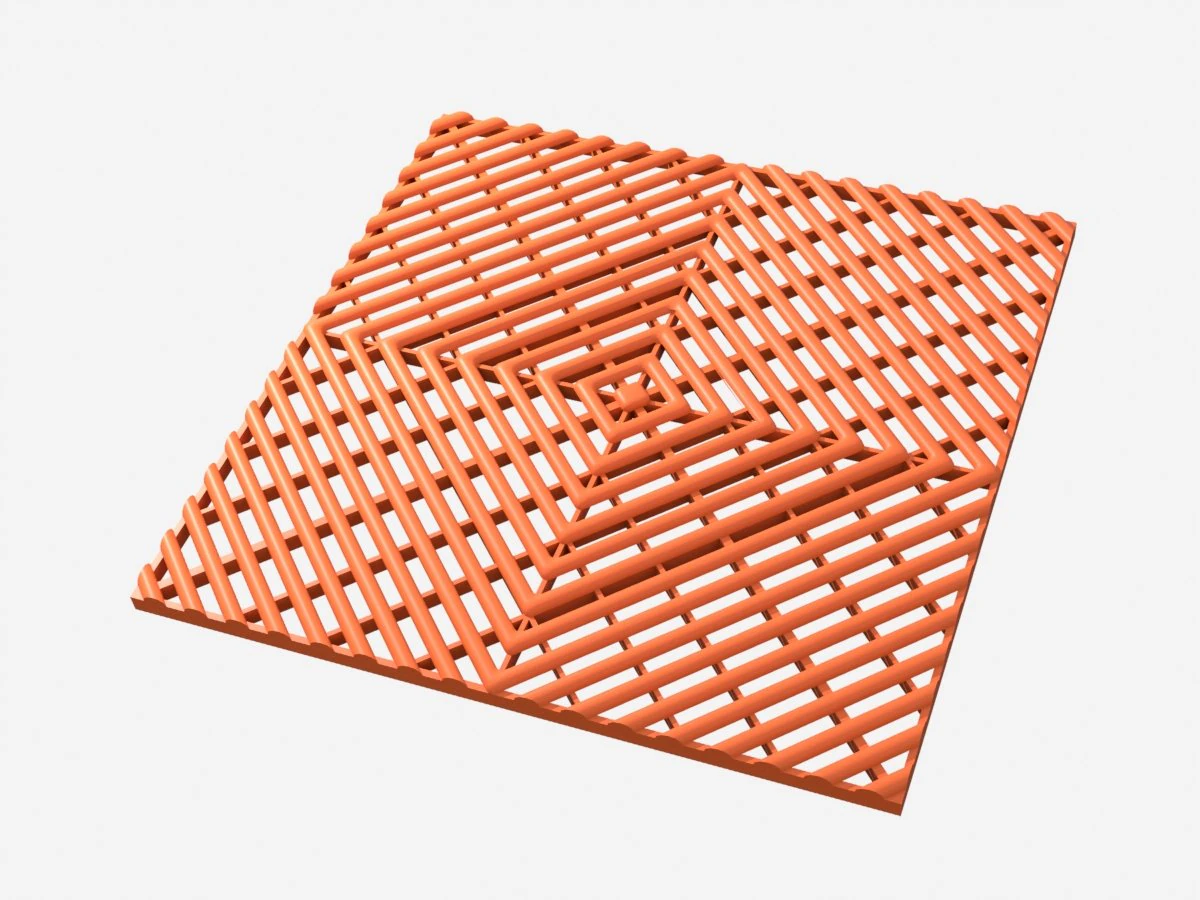 Garage Floor Tile Plastic 3D Model .c4d .max .obj .3ds .fbx .stl .blend 