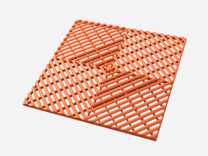 차고 바닥 ​​타일 플라스틱 3D 모델