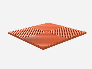 Garage Floor Tile Plastic 3D Model