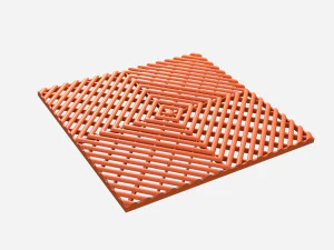 Garage Floor Tile Plastic 3D Model