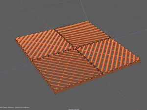 Garage Floor Tile Plastic 3D Model