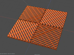 Garage Floor Tile Plastic 3D Model
