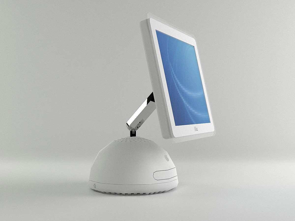Imac G4 低聚 3D 模型 .c4d .max .obj .3ds .fbx .stl .blend 