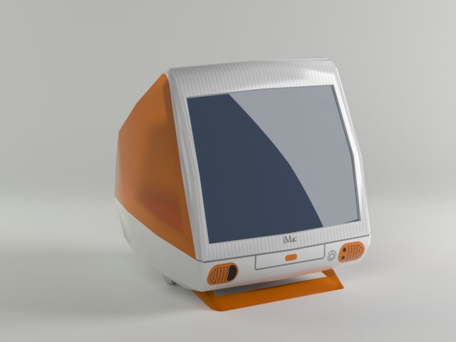 Imac 98 lowpoly Model 3D .c4d .max .obj .3ds .fbx .stl .blend 