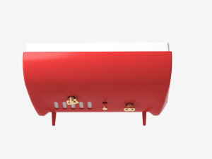 Alarm clock 60s red 3Dモデル
