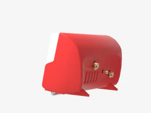 Alarm clock 60s red 3D Model