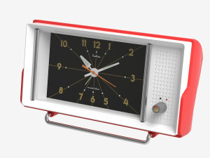 Alarm clock 60s red 3Dモデル