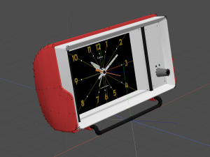 Alarm clock 60s red 3Dモデル