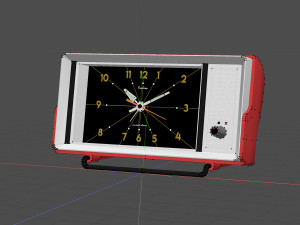 Alarm clock 60s red 3Dモデル