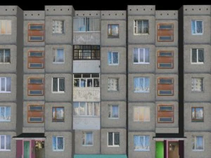 rus apartman bloğu 3D Model