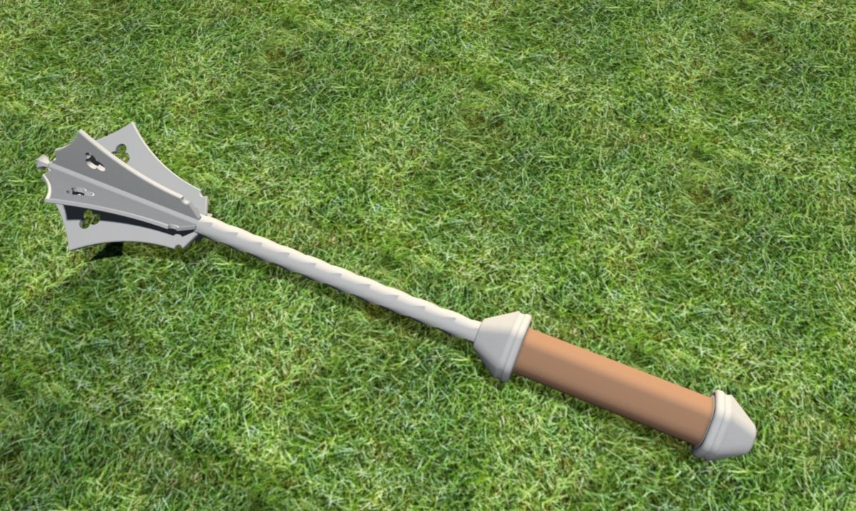 flanged mace 3D Model .c4d .max .obj .3ds .fbx .stl .blend 