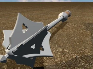 flanged mace 3D Model