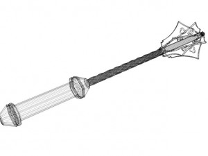 flanged mace Modèle 3D
