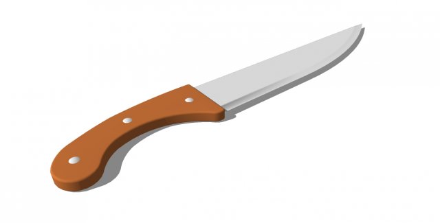 kitchen knife 3D Model .c4d .max .obj .3ds .fbx .stl .blend 