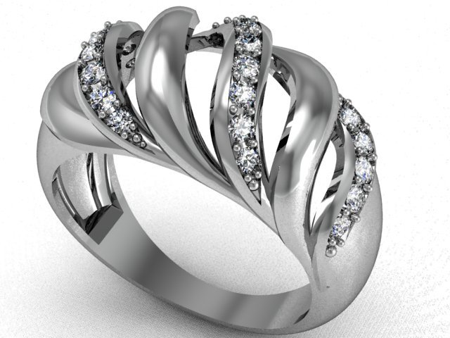 diamond ring 3D Model .c4d .max .obj .3ds .fbx .stl .blend