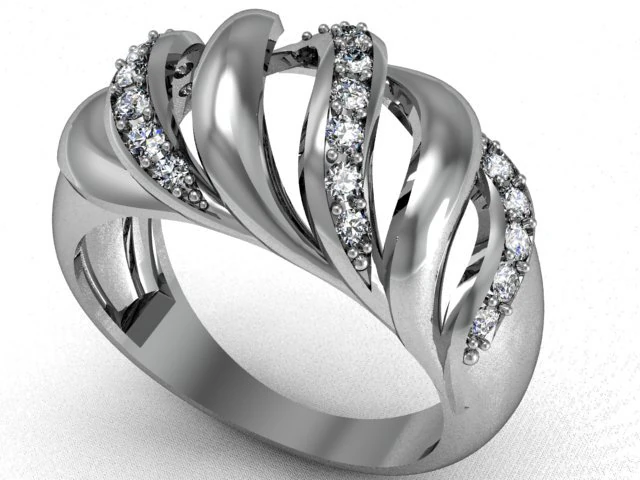 diamond ring 3D Model .c4d .max .obj .3ds .fbx .stl .blend 
