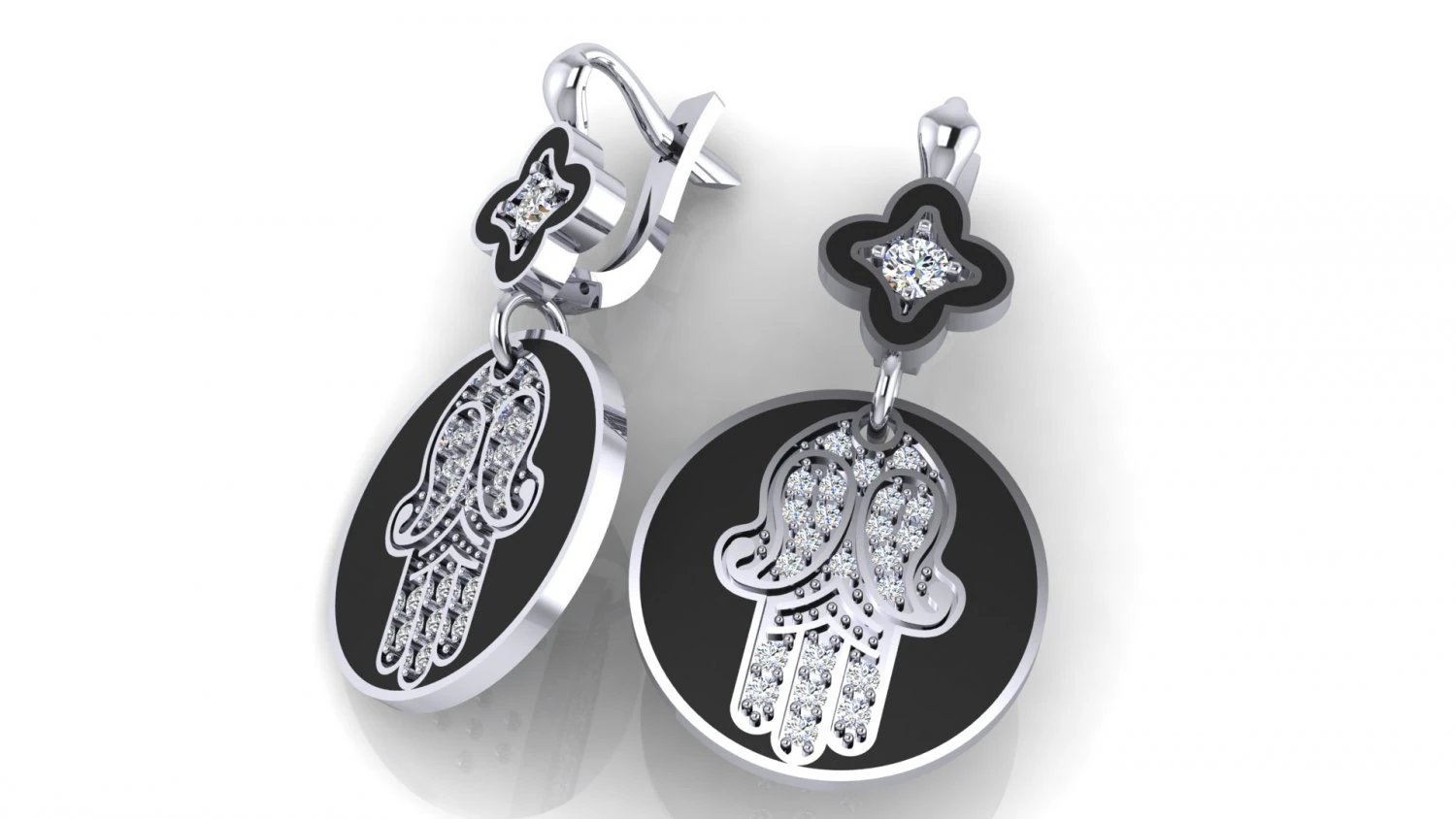 Earrings 3D Model .c4d .max .obj .3ds .fbx .stl .blend 