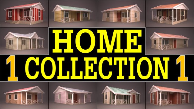 home collection 1 Model 3D .c4d .max .obj .3ds .fbx .stl .blend 