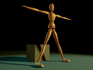 wooden puppet 3Dモデル