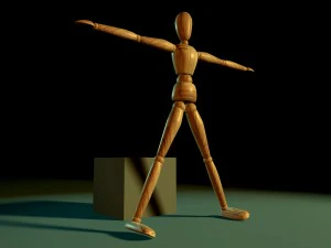 wooden puppet 3D Model
